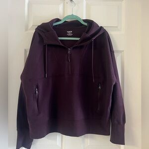 Old Navy Active Plum 1/4 Zip Hoodie Pullover w/ Pockets Size XXL. GUC!